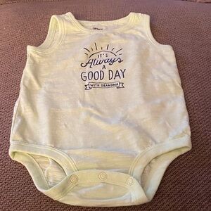 Carter's Light Yellow Sleeveless Baby Bodysuit